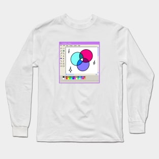 Funky shapes ms paint drawing Long Sleeve T-Shirt